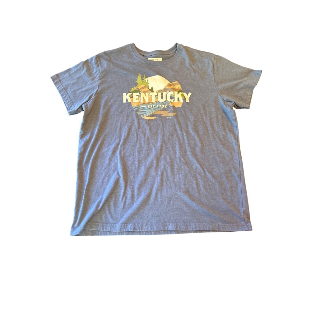 Kentucky Graphic T-Shirt Large State‎ Of Mine Blue